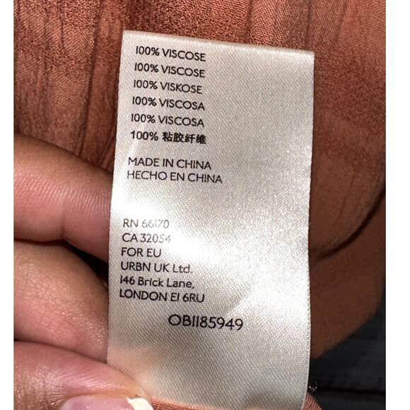 Anthropologie Philipa Maxi Side Slit Ruffle V Neck Shirred Waist Dress Size XL - Picture 11 of 11